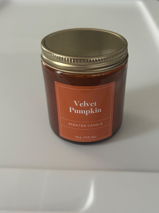 Other - Pumpkin Scent amber glass candle 4oz NWT